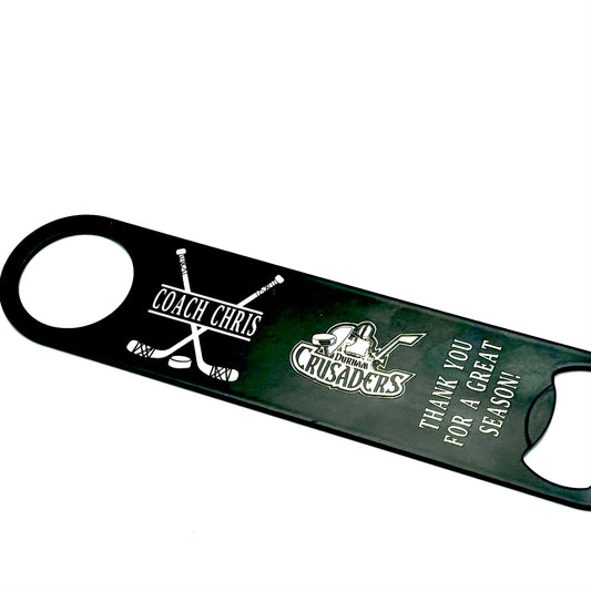 CUSTOM ENGRAVED 7" STEEL BOTTLE OPENER - COACH GIFT