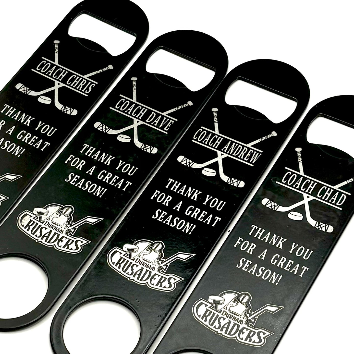 CUSTOM ENGRAVED 7" STEEL BOTTLE OPENER - COACH GIFT