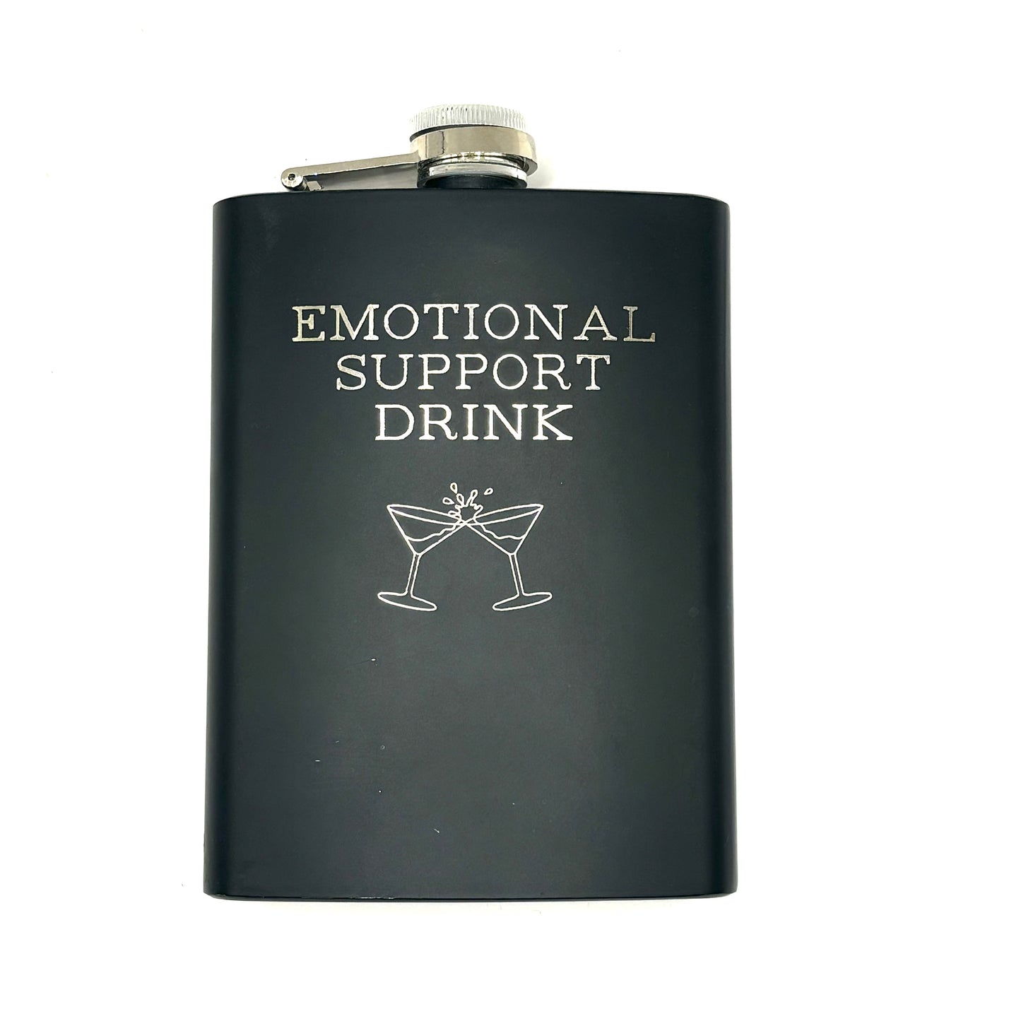 STAINLESS STEEL HIP FLASK - EMOTIONAL SUPPORT DRINK