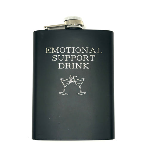 STAINLESS STEEL HIP FLASK - EMOTIONAL SUPPORT DRINK