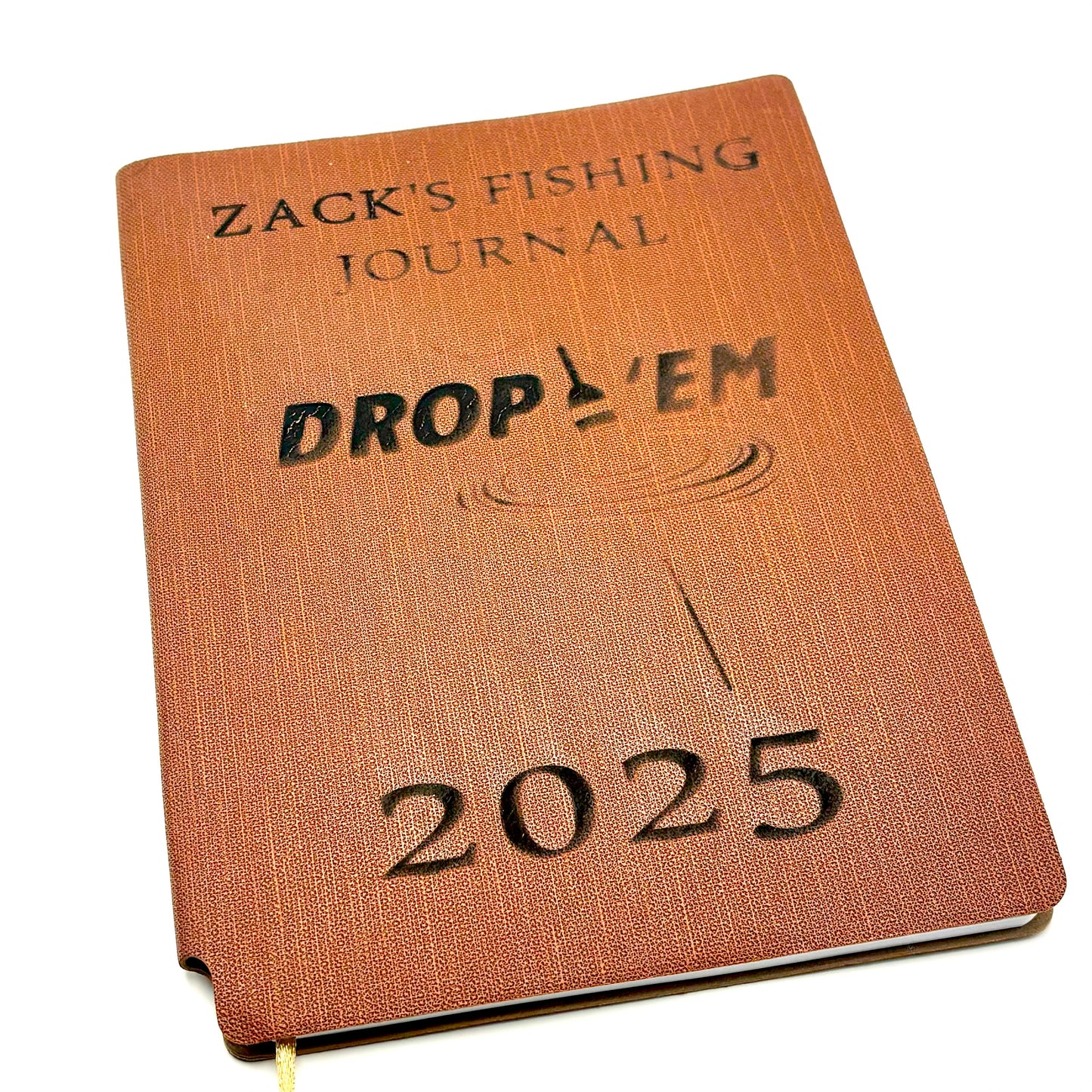CUSTOM LEATHERETTE FISHING LOG BOOK