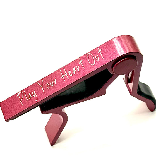 CUSTOM ENGRAVED GUITAR CAPO - FUSCHIA