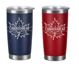 CUSTOM LASER ENGRAVED 20oz CANADIAN AF TUMBLER