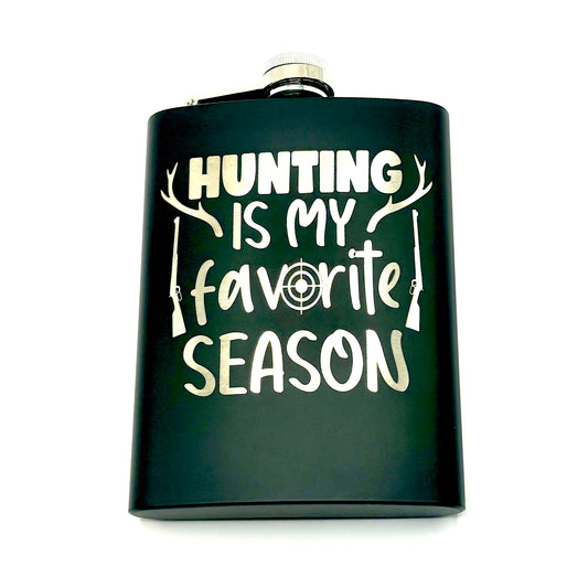 STAINLESS STEEL HIP FLASK - HUNTING SEASON