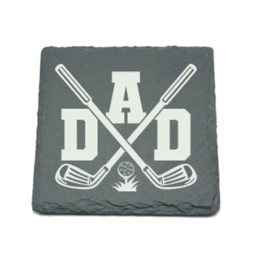LASER ENGRAVED CUSTOM GOLF DAD COASTERS