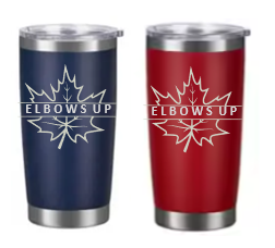 CUSTOM LASER ENGRAVED 20oz ELBOWS UP TUMBLER