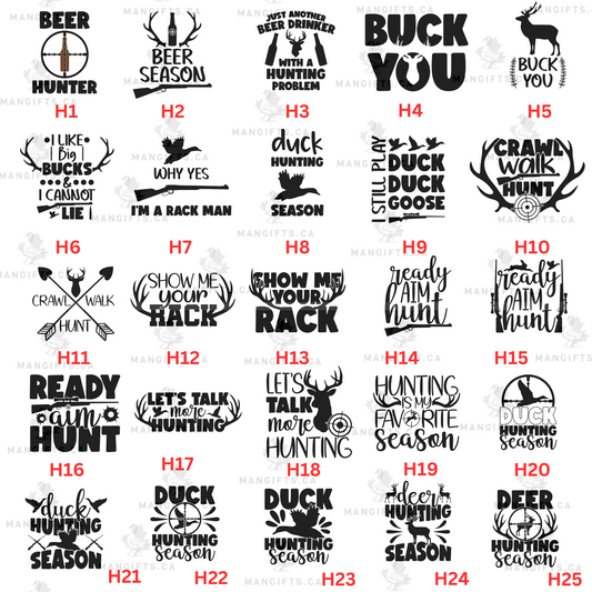 YOU DESIGN - HUNTING MOTIF BOTTLE OPENER KEYCHAIN (PICK FROM 80 DESIGNS)