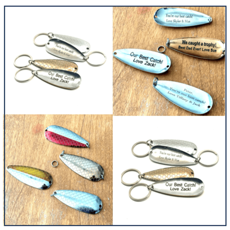 CUSTOM PERSONALIZED FISHING LURE KEYCHAIN