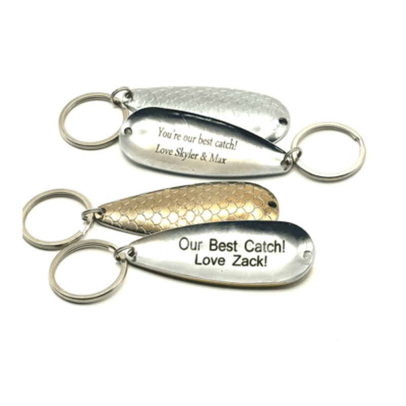 best personalized engraved fishing lures CUSTOM PERSONALIZED FISHING LURE KEYCHAIN – mangifts.ca