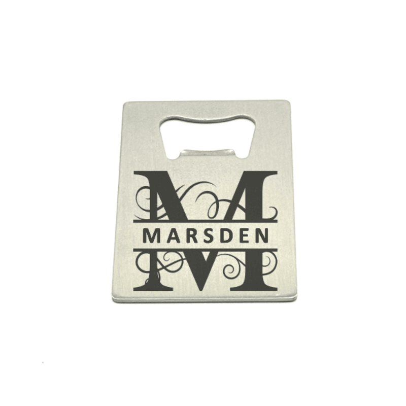 STAINLESS STEEL MONOGRAM BOTTLE OPENER