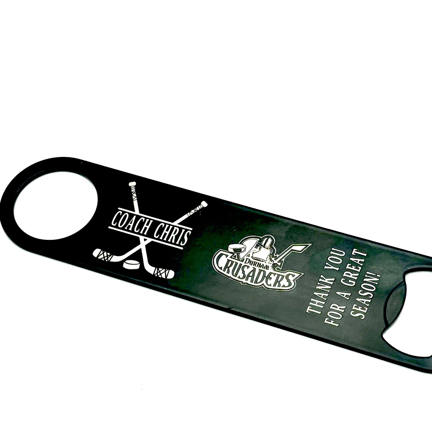 CUSTOM ENGRAVED 7" STEEL BOTTLE OPENER - COACH GIFT