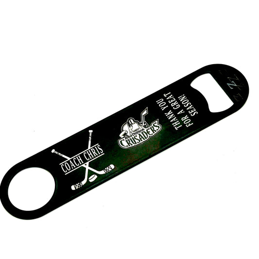 CUSTOM ENGRAVED 7" STEEL BOTTLE OPENER - COACH GIFT
