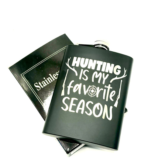 STAINLESS STEEL HIP FLASK - HUNTING SEASON