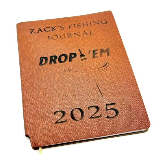 CUSTOM LEATHERETTE FISHING LOG BOOK