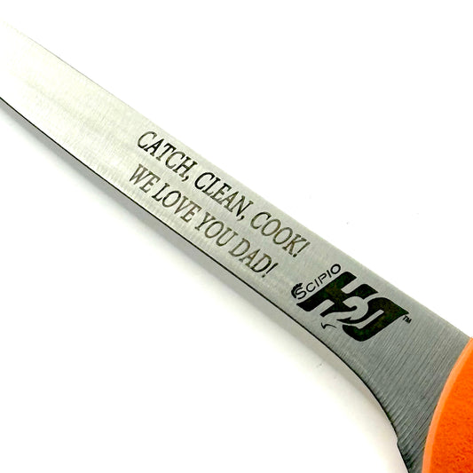 CUSTOM LASER ENGRAVED FISH FILLET KNIFE