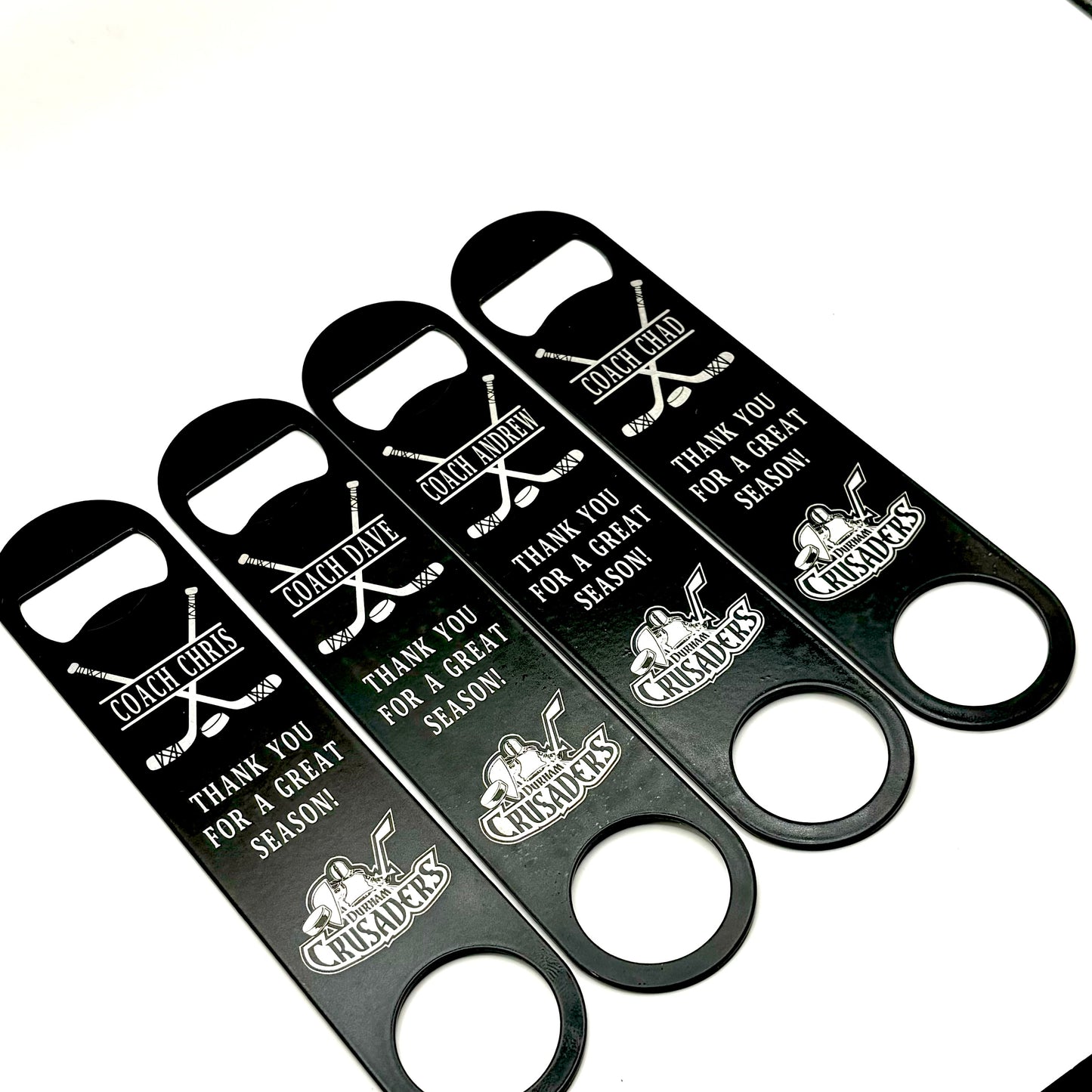 CUSTOM ENGRAVED 7" STEEL BOTTLE OPENER - COACH GIFT