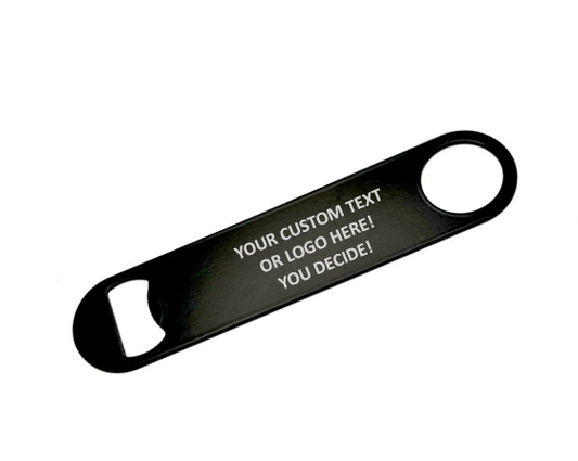 CUSTOM ENGRAVED 7" STEEL BOTTLE OPENER - YOUR TEXT OR LOGO